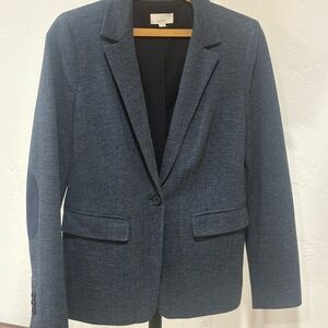 LOFT Navy Herringbone Blazer - Sz 6 - 1 Button